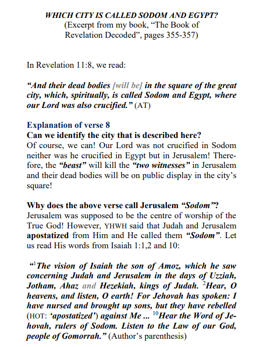 A page from the book of revelation