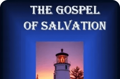 A lighthouse with the words " gospel of salvation ".